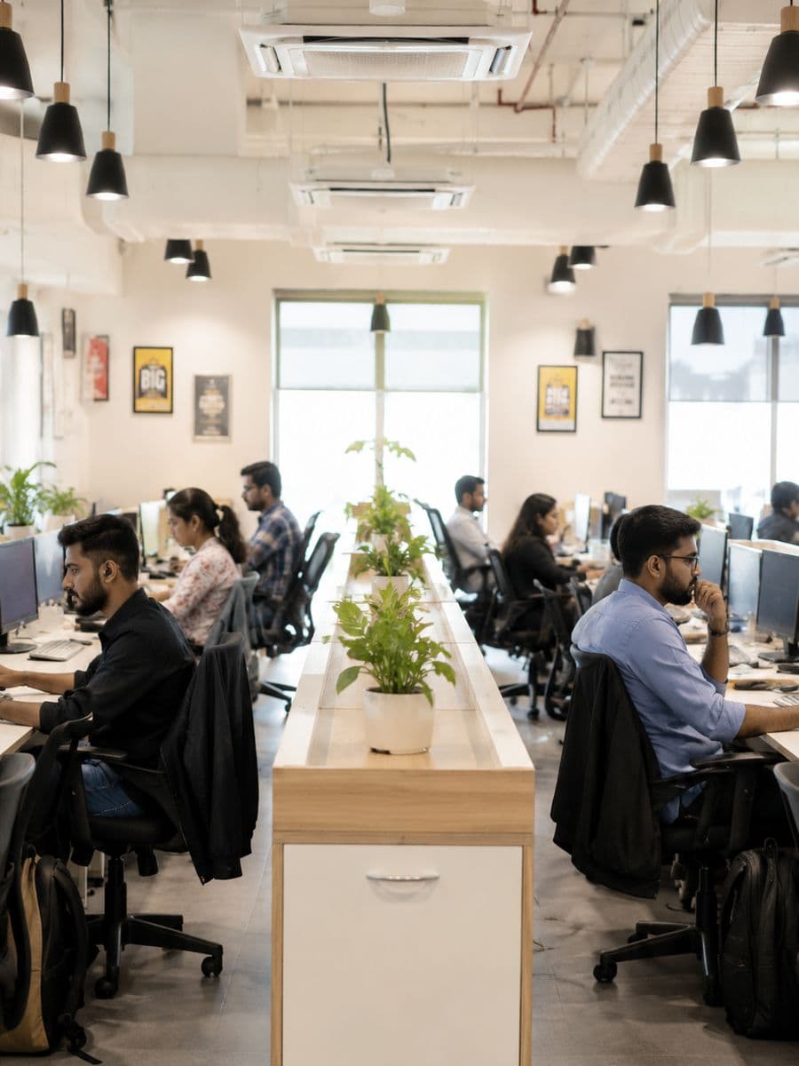 Redlio Labs engineering team working in the Ahmedabad office